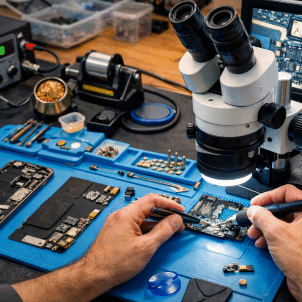 How a Phone Repair Mat and Soldering Microscopes for Electronic Repair Improve Efficiency in a Phone Repair Shop